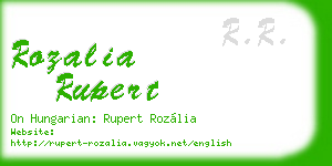 rozalia rupert business card