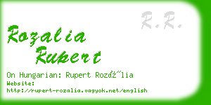 rozalia rupert business card